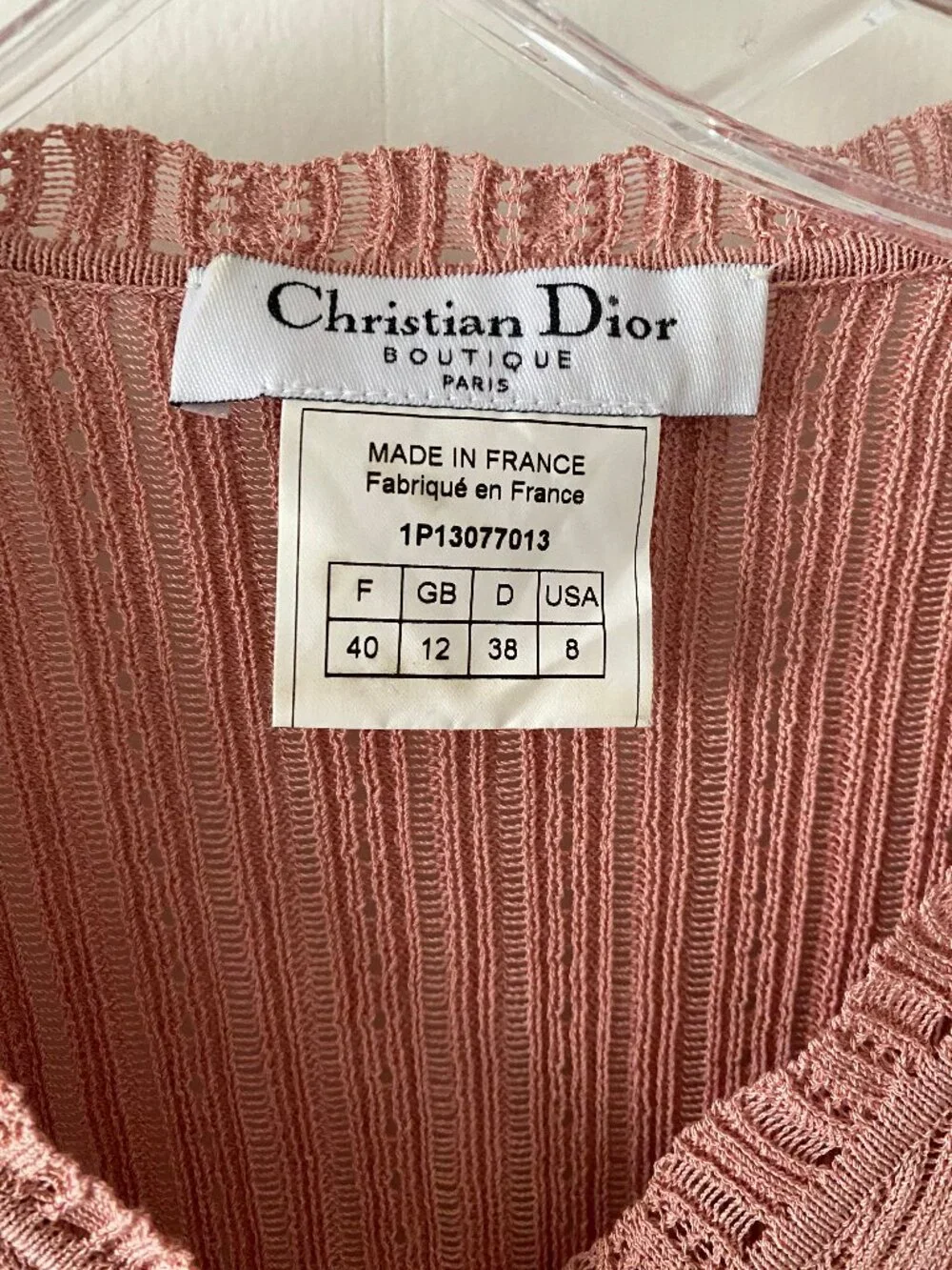Gorgeous Christian Dior Fine Gauge Knit Cardigan